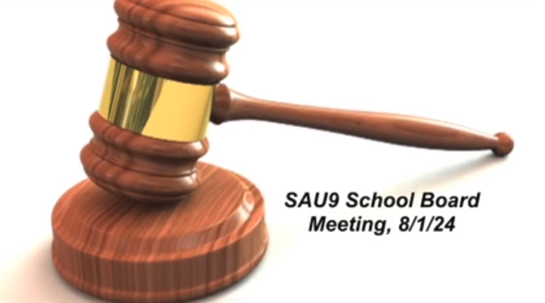 SAU9 School Board Meeting (8/1/24)
